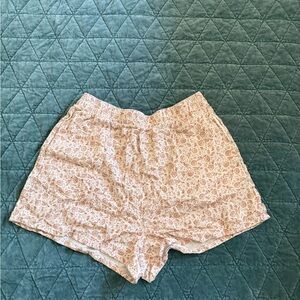 Rhythm Women's Floral Athletic Shorts - Cream and Pink